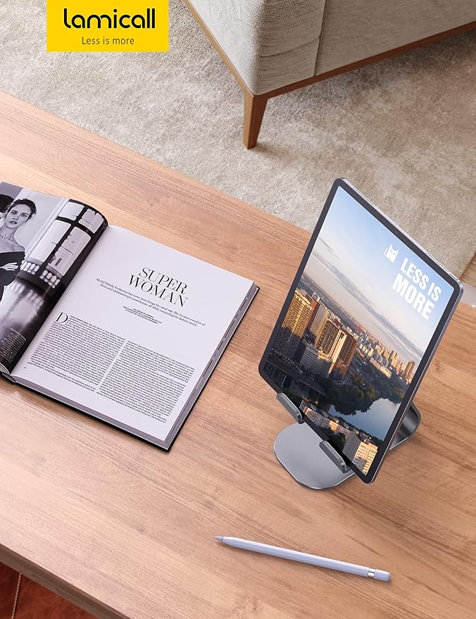 Lamicall Tablet Stand Adjustable, Tablet Stand : Desktop Stand Holder Dock - Image 7