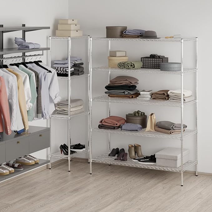 Regal Altair 24" Deep x 54" Wide x 74" Height Wire Shelving Kit | 5-Tier | NSF - Image 7