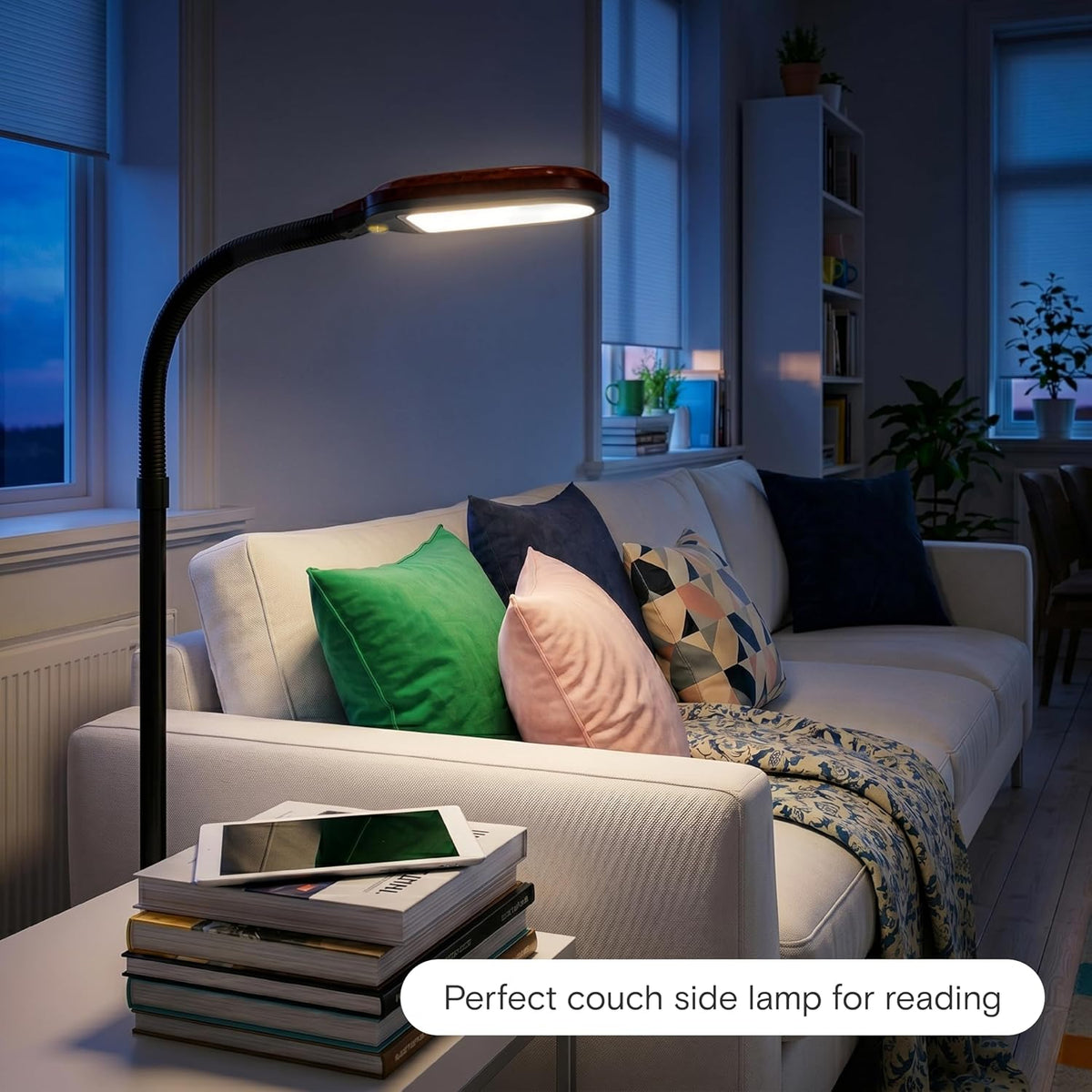Brightech Litespan - Bright LED Floor Reading Lamp for Over Chair Crafts and ...