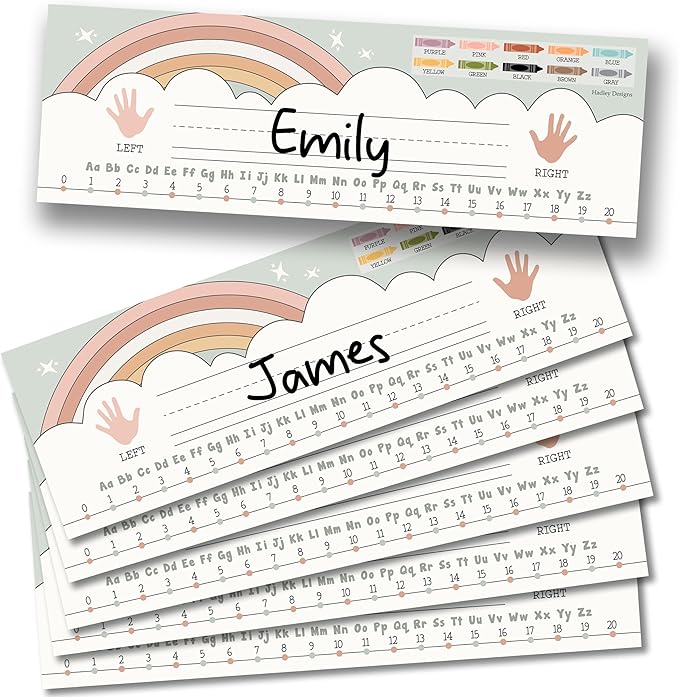 Desk Name Tags for Classroom – 36 Student Name Plates for Classroom Kindergarten by HadleyDesigns