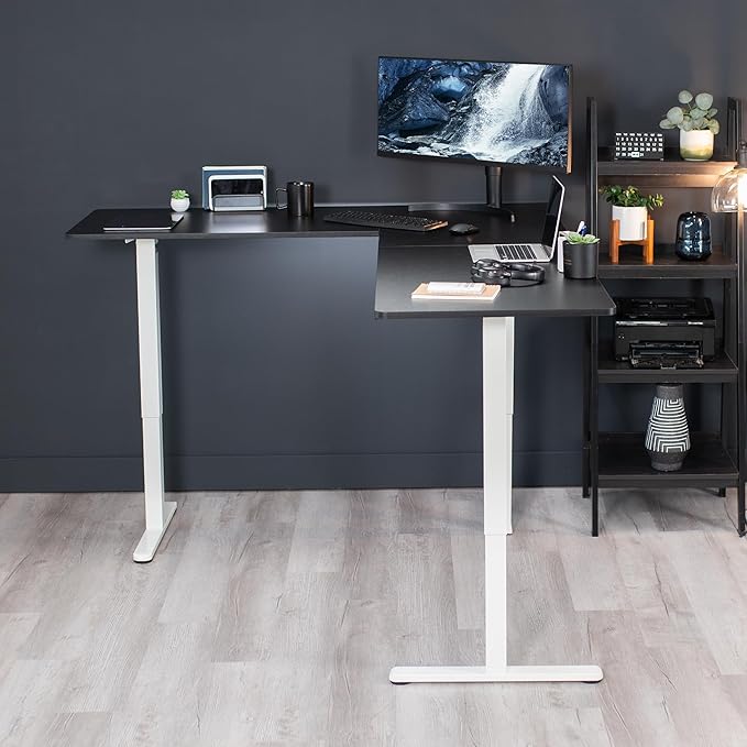 VIVO Electric Corner 75 x 63 inch L-Shaped Standing Desk, Memory Height - Image 7