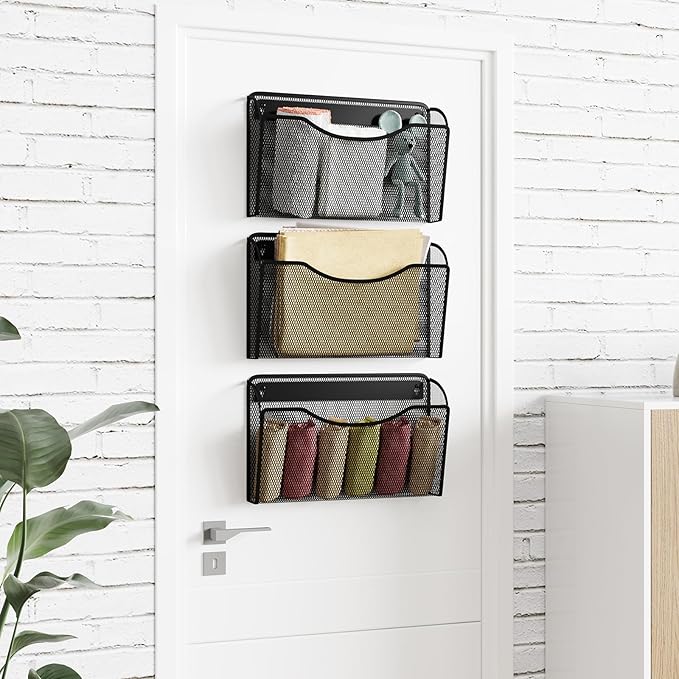 MINDEPOT Wall File Organizer, Hanging Wall Mounted File Folder Binder Holder - Image 7