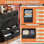 WLIVE Tall Dresser for Bedroom, Fabric Dressers Storage Tower, Dresser & Chest - Image 5