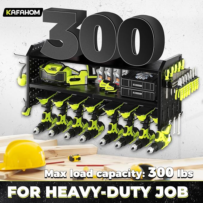 KAFAHOM Power Tool Organizer，Large 8 Drill Holder Wall Mount - Image 5