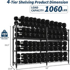MilleLoom 4-Tier Metal Shelving Unit, Heavy Duty Storage Shelves Adjustable - Image 3