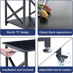 Fannova 2 Tier Large Printer Stand, 23.6 x 23.6 x 22.6 Inches Square Printer - Image 7