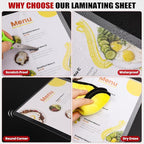 CAREGY 300 Pack Laminating Sheets, Holds 8.5 x 11 Inch Sheets, 5 Mil Thermal - Image 7