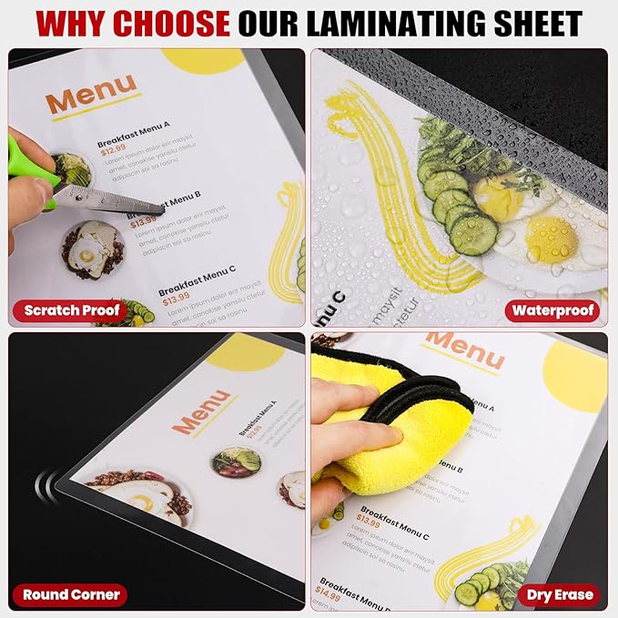 CAREGY 300 Pack Laminating Sheets, Holds 8.5 x 11 Inch Sheets, 5 Mil Thermal - Image 7