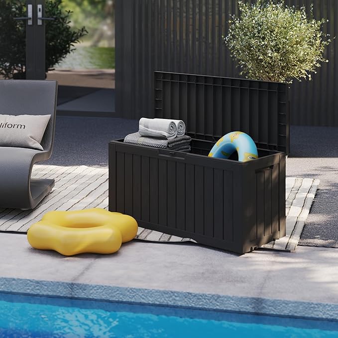 TARKARI 90 Gallon Lockable Resin Deck Box - Image 4