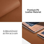 Aothia Leather Desk Pad Protector, Mouse Pad, Office Desk Mat, Non-Slip PU - Image 3