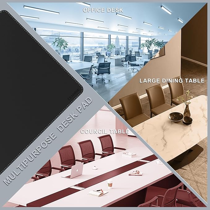CENNBIE MAX240 94.5" x 39.4" Leather Desk Mat Protector, Extra Large Leather - Image 7