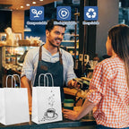 XPCARE 200Pack Paper Bags 8x4.5x10 Inch, Plain Medium Paper Bags - Image 5