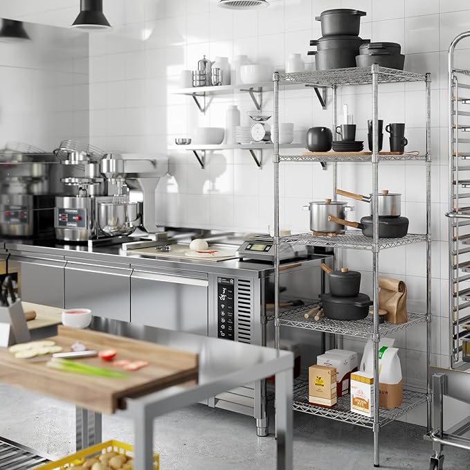 Regal Altair 24" Deep x 24" Wide x 74" Height Wire Shelving Kit | 5-Tier | NSF - Image 6