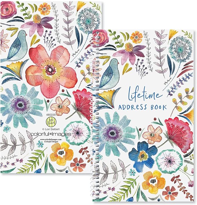 Current Embroidered Florals Address Book-94 Pages; Small 5" x 8-1/2" Size - Image 4