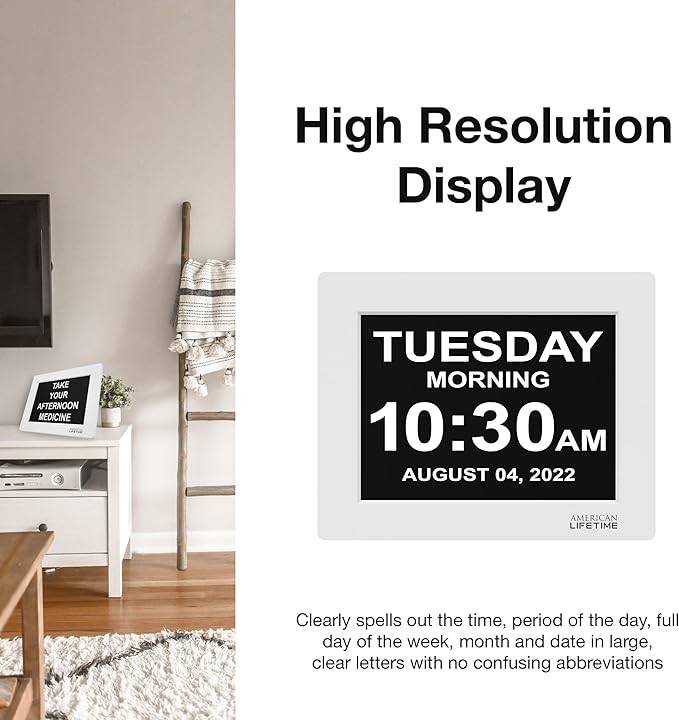 American Lifetime New 2026 Dementia Clock Large Digital Clock - Image 6