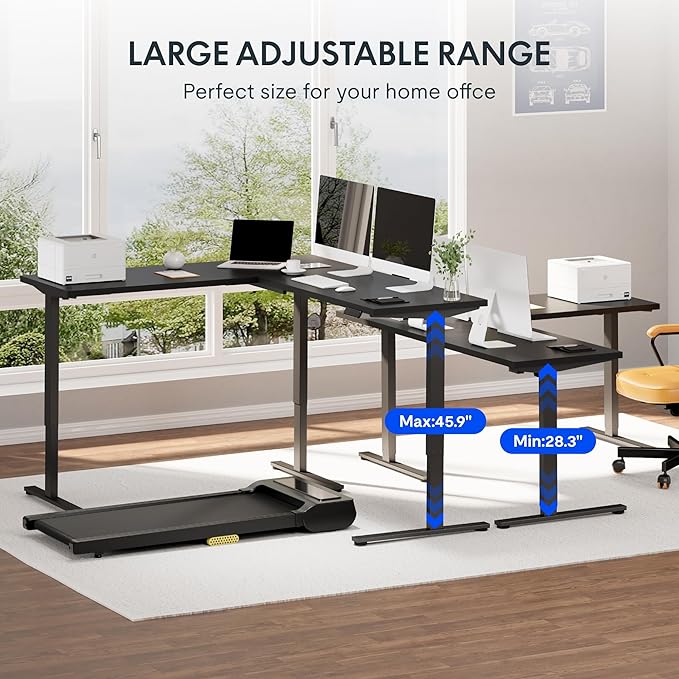 FLEXISPOT L Shaped Standing Desk, 63 x 55 Inch Electric Height Adjustable - Image 5
