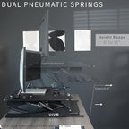 VIVO 42 inch Height Adjustable Stand Up Desk Converter, V Series, Quick Sit to - Image 5