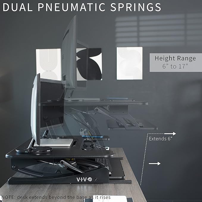 VIVO 42 inch Height Adjustable Stand Up Desk Converter, V Series, Quick Sit to - Image 5
