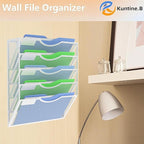 Kuntine.B Wall File Organizer Office Hanging Magazine Holder Wall File Organizer - Image 6