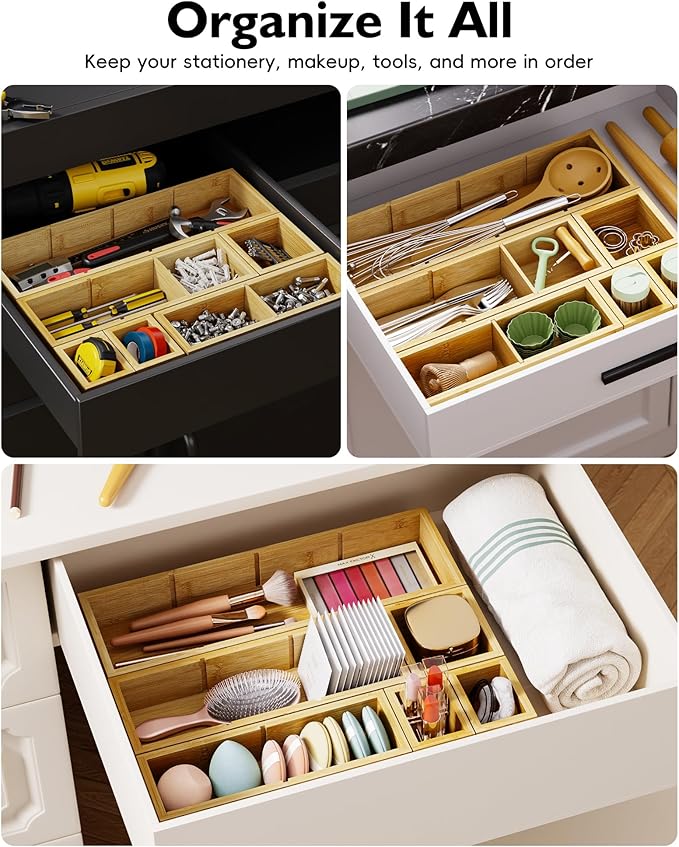 VA1KENE 6PCS Desk Drawer Organizer Tray - Image 7