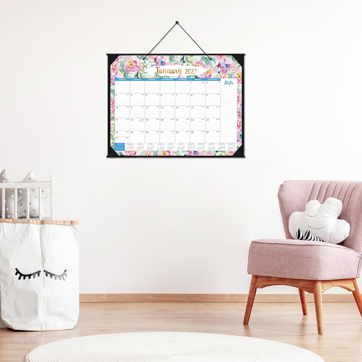 2027 Desk Calendar - Jan 2027 - Dec 2027, 12 Months Large Monthly Desk Calendar 2027, 22" x 17", Desk Pad, Large Ruled Blocks, To-do List & Notes, Best Desk/Wall Calendar for Planning and Organizing