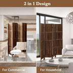 ALeesing 4 Panel Room Divider, 5.6Ft Wood Room Dividers and Folding Privacy - Image 7