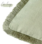 Foindtower Set of 2 Decorative Linen Fringe Throw Pillow Covers Boho Farmhouse - Image 3
