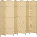 HOMCOM Room Divider, 6 Panel Folding Privacy Screen, 5.6' Tall Freestanding by HOMCOM