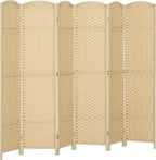 HOMCOM Room Divider, 6 Panel Folding Privacy Screen, 5.6' Tall Freestanding by HOMCOM