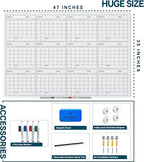J&J worldwide Glass Whiteboard Yearly Calendar - Image 6