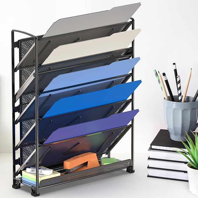 Simple Houseware 6-Tier Wall Mount Document Letter Tray Organizer - Image 3