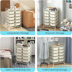 GLACER 10 Drawer Rolling Cart, Storage Cart - Image 7