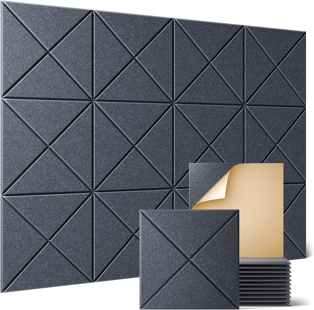 Sonicism 12 Pack X-Lined Acoustic Panels