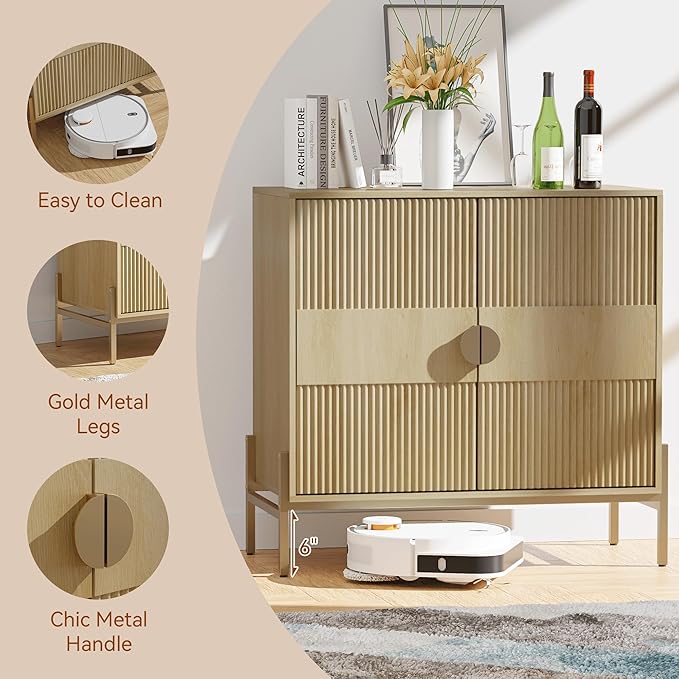 HOCAT 30.7" Accent Cabinet, Modern Buffet Cabinet - Image 5