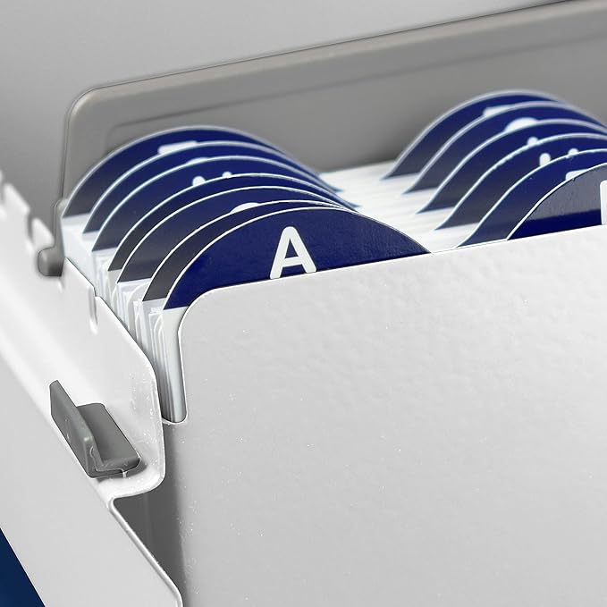 Acrimet 3 x 5 Card File Holder Organizer Box Metal Base Heavy Duty - Image 5