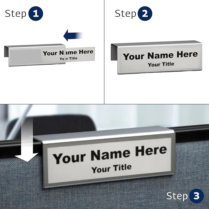 4-Pack 8.5" x 2.5" Cubicle Partition Name Tag - Image 2