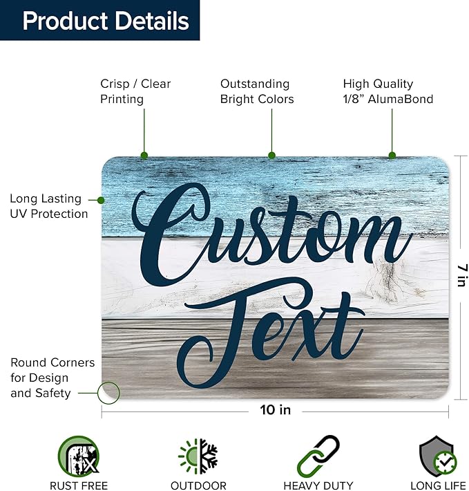 Custom Sign, Custom Street Sign, 11 Font Colors, 13 Font Styles, 4 Hole Options - Image 6
