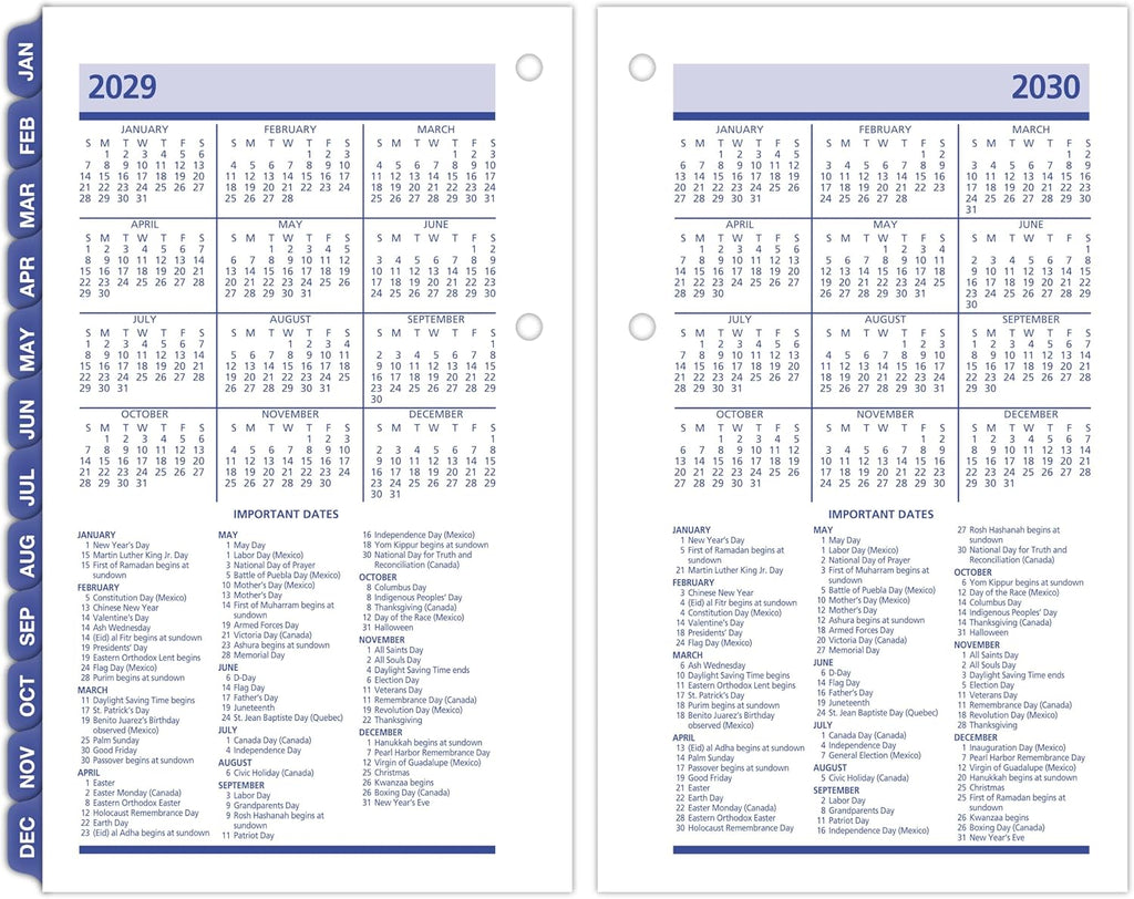 AT-A-GLANCE 2027 Desk Calendar Refill, Daily, 3.5" x 6", Standard, Loose-Leaf, QuickNotes (E5175027)