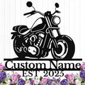 Custom Motorcycle Metal Sign Personalized Biker Name Sign Motorcycle Wall Art by HengMeiZiK