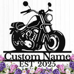 Custom Motorcycle Metal Sign Personalized Biker Name Sign Motorcycle Wall Art by HengMeiZiK