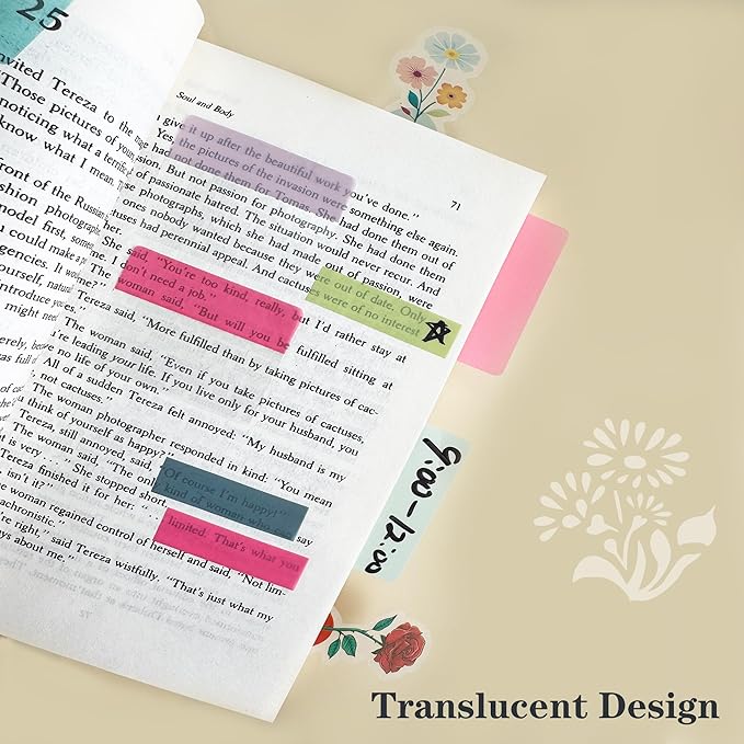 ELII 500 PCS Sticky Tabs 2 Inch Index Tabs, Colored Page Markers Repositionable - Image 4
