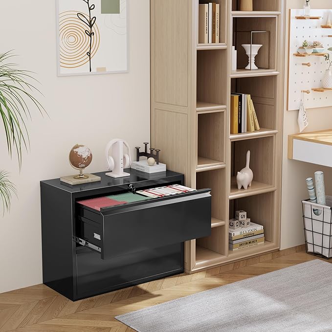 INTERGREAT Lateral File Cabinet 2 Drawer, Locking File Cabinet - Image 7
