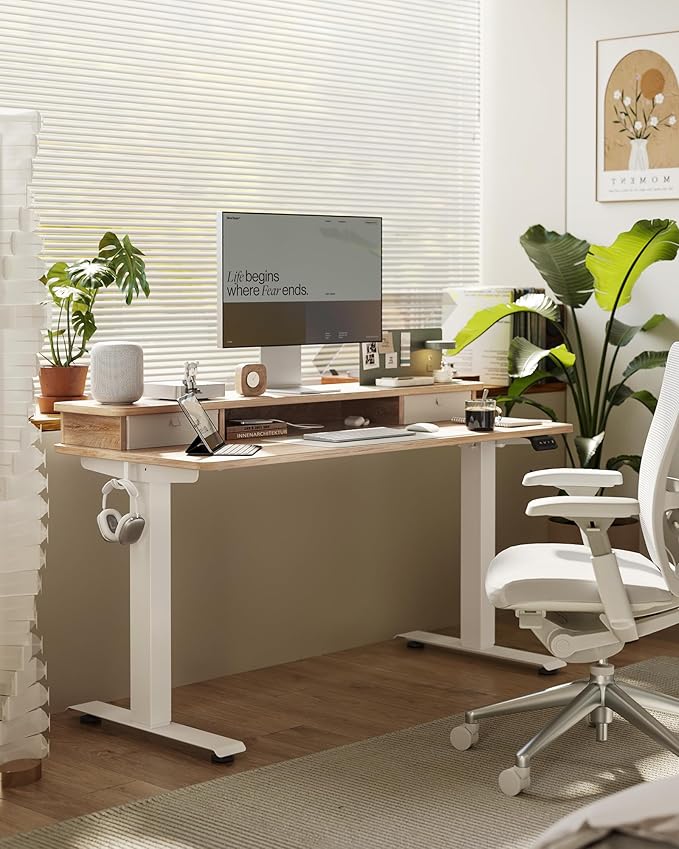 FEZIBO 60 x 24 Inch Height Adjustable Electric Standing Desk - Image 3