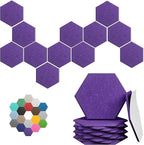 Hexagonal Acoustic Panels-12 Pack High-Density Sound Absorbing Panels by UNECHOACOUSTIC