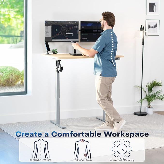 VIVO Electric 48 x 30 in Standing Desk, Memory Height Adjustment, 1B Series - Image 4