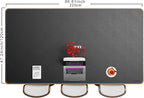 CENNBIE HUGE220 86.6" x 47" Black Leather Desk Mat - Image 2