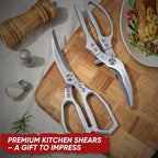 TIVOLI Kitchen Scissors Set Silver, Japanese Stainless Steel Kitchen Shears - Image 6
