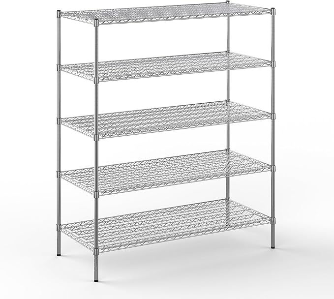 Regal Altair 24" Deep x 54" Wide x 64" Height Wire Shelving Kit | 5-Tier | NSF by Regal+Altair