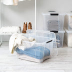 IRIS USA 40 Qt Stackable Plastic Storage Bins - Image 4
