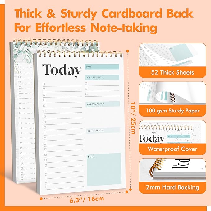 2 To Do List Notepads, Daily Planner Notebook - Image 4